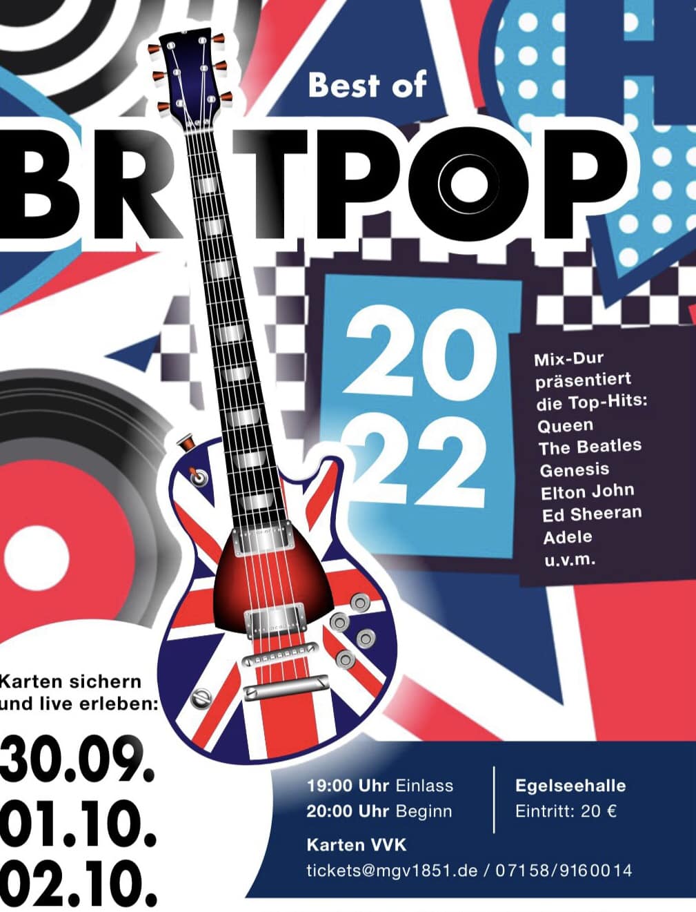 Best of BritPop Konzert MGV Neuhausen 2022