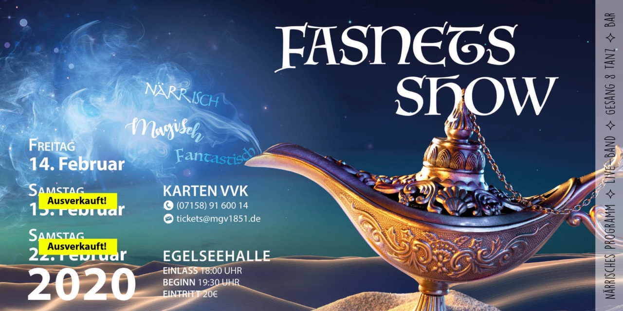 MGV Fasching 2020 Fasnetshow Neuhausen